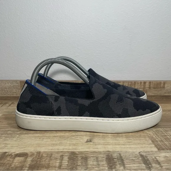 Rothy's The Original‎ Slip On Casual Shoes Gray Camo Women's Size 9 Knit  EUC