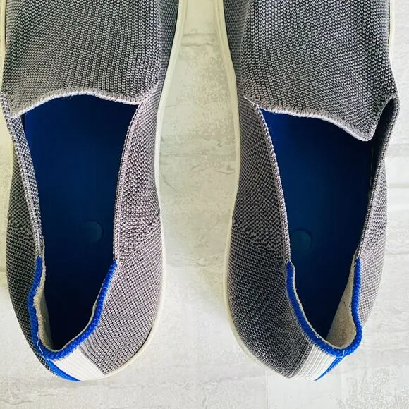 Rothys The Original Slip On Sneakers Steel Gray Comfortable Casual Shoes Sz 10.5
