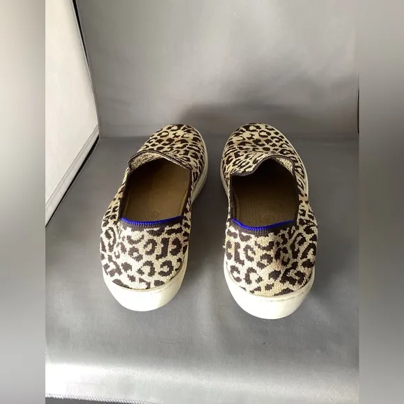 Rothy’s The Sneaker Desert Cat Leop Cheetah slip on shoes
