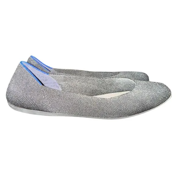Rothy's The Square Ballet Flats Women's Size 8 Black Knit Slip On Shoes