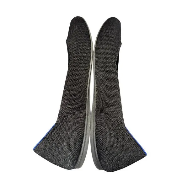 Rothy's The Square Ballet Flats Women's Size 8 Black Knit Slip On Shoes