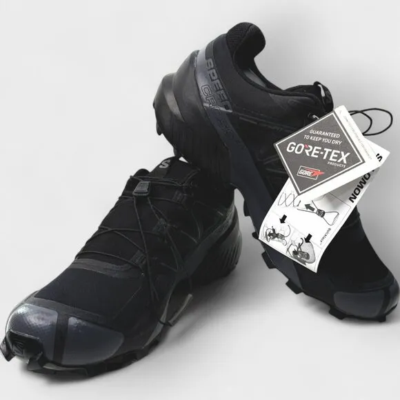 Salomon Men's Speedcross GTX Trail Running Shoes Black Size 10 NWT No Box