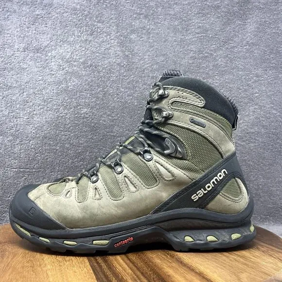 Salomon Quest 4D 2 GTX Gore-Tex Ortholite Green Hiking Boots 643001 Men's Size 8