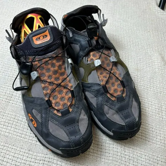 Salomon Techamphibian Multi Trail Running Hiking Shoes - Orange/Black Size US 11