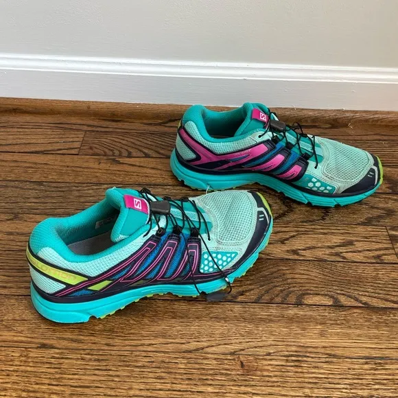 Salomon X Mission 3 Womens Size 10 Green Blue Pink Shoes 171383 Gorpcore Hiking