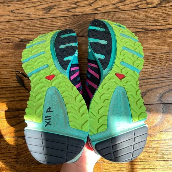 Salomon X Mission 3 Womens Size 10 Green Blue Pink Shoes 171383 Gorpcore Hiking