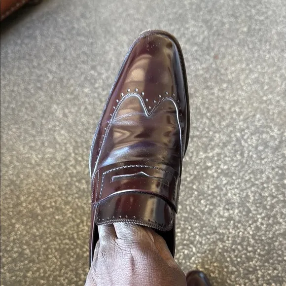 Salvatore Ferragamo Brown Leather Slip-On Loafers