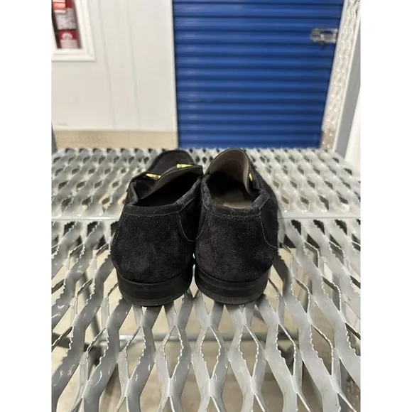 Salvatore Ferragamo Grandioso Dark Gray Suede Gancini‎ Bit Loafers Size 9.5E