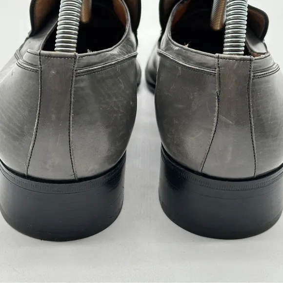 Salvatore Ferragamo Mens Gray Shoes Loafers size 7