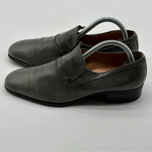 Salvatore Ferragamo Mens Gray Shoes Loafers size 7