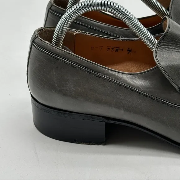 Salvatore Ferragamo Mens Gray Shoes Loafers size 7