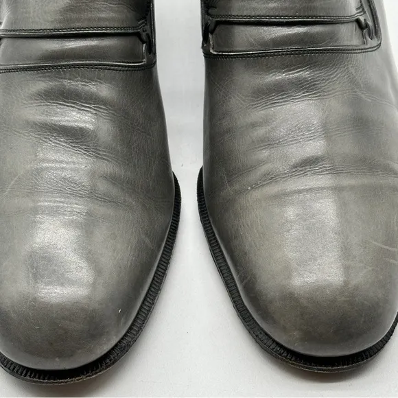 Salvatore Ferragamo Mens Gray Shoes Loafers size 7