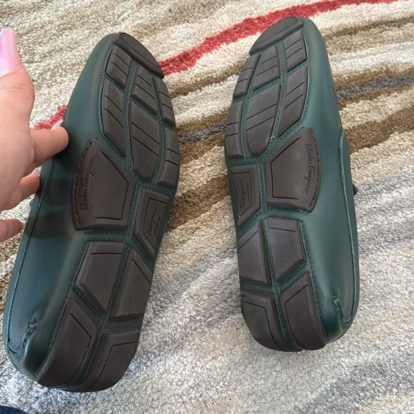 Salvatore Ferragamo Men's Green Loafers