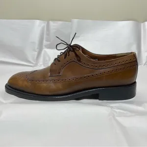 Salvatore Ferragamo Vintage Leather Wingtip Loafers Brown Dress Shoes Size 9