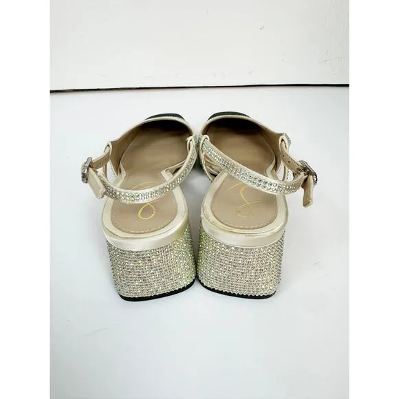 SAM EDELMAN TARRA GLITZ SLINGBACK SHOES