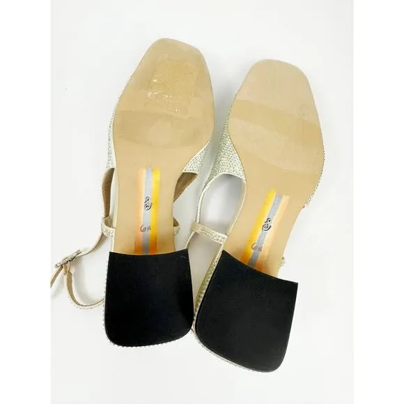 SAM EDELMAN TARRA GLITZ SLINGBACK SHOES