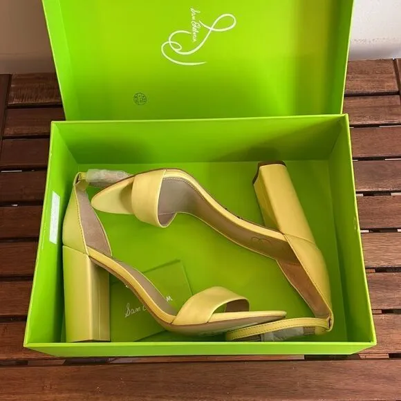 Sam Edelman Yaro Ankle Strap Sandal Butter Yellow Size 9
