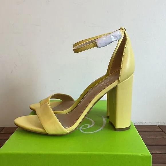 Sam Edelman Yaro Ankle Strap Sandal Butter Yellow Size 9