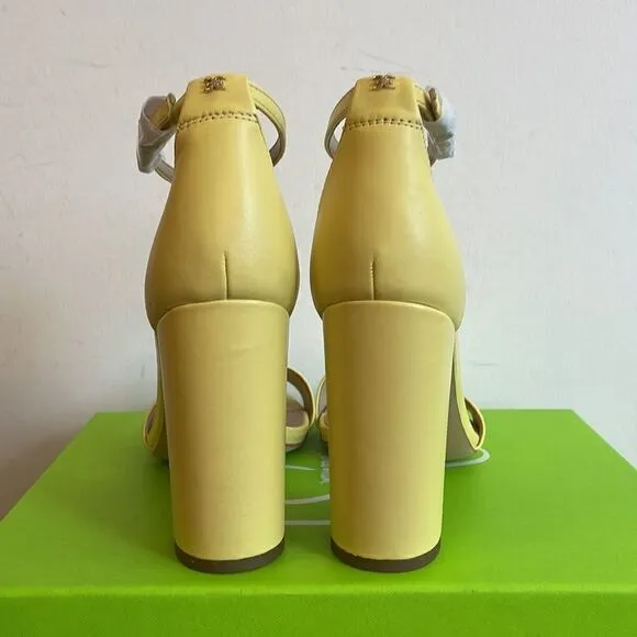 Sam Edelman Yaro Ankle Strap Sandal Butter Yellow Size 9