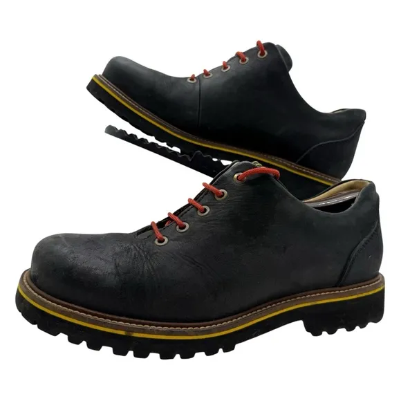 Samuel Hubbard Mens 9 Hubbard Fresh Hiking Shoes Leather Vibram Black Cowhide