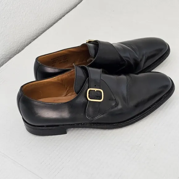 Sanders Charles‎ Horrell Loake Style Black Monk Strap Shoes Size 10 1/2 D
