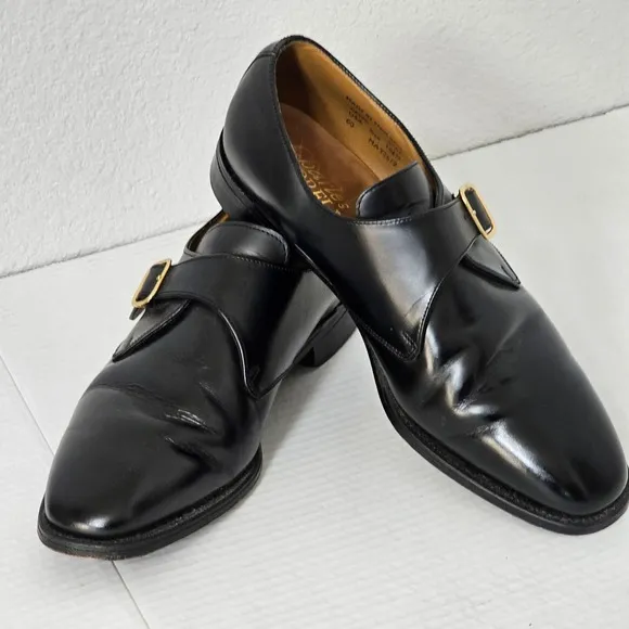 Sanders Charles‎ Horrell Loake Style Black Monk Strap Shoes Size 10 1/2 D