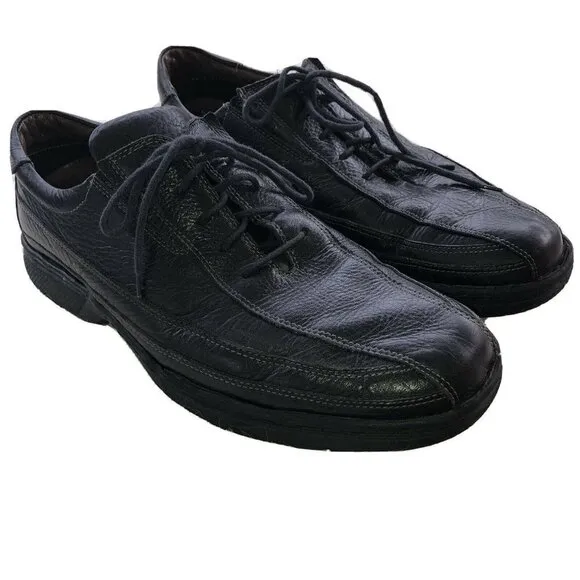 SANDRO MOSCOLONI Tour Mens Black Leather Oxford Comfort Shoes Brazil Sz …
