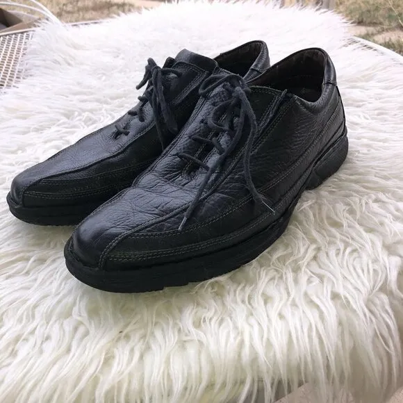 SANDRO MOSCOLONI Tour Mens Black Leather Oxford Comfort Shoes Brazil Sz …