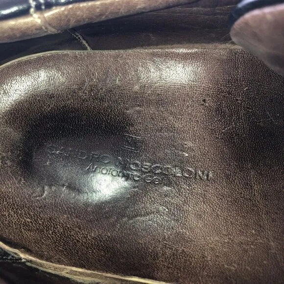 SANDRO MOSCOLONI Tour Mens Black Leather Oxford Comfort Shoes Brazil Sz …