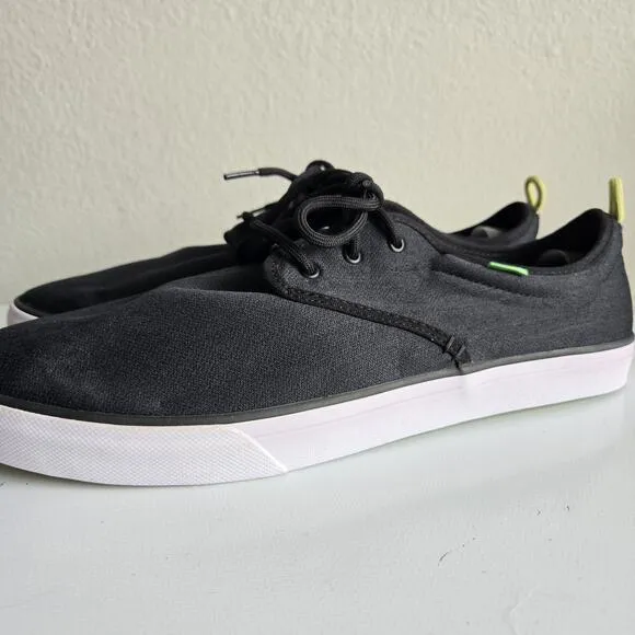 Sanuk Guide Plus Casual Lace Up Sneaker Shoes Men’s Size 13 1019351 Black‎
