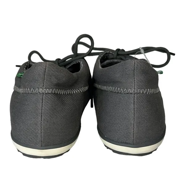 SANUK Men Size 10 Cassius Charcoal Lace Up Casual Street Shoes Sneakers SMF10451