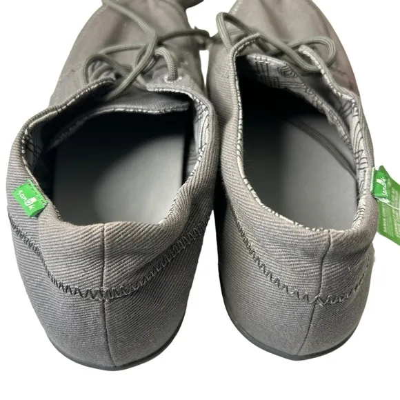 SANUK Men Size 10 Cassius Charcoal Lace Up Casual Street Shoes Sneakers SMF10451