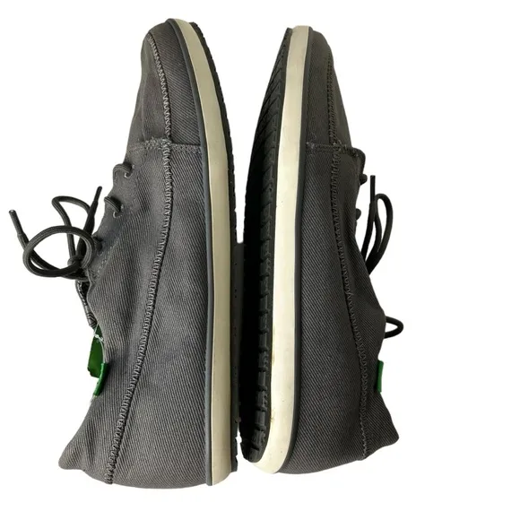 SANUK Men Size 10 Cassius Charcoal Lace Up Casual Street Shoes Sneakers SMF10451