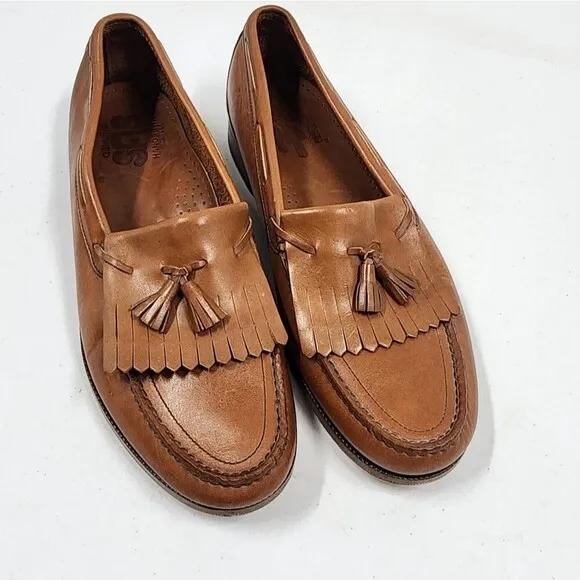 SAS Kiltie Tassel Handsewn Moc Toe Leather Loafers Dress Shoes 12 N