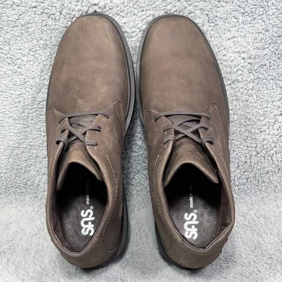 SAS Statesman Mens Size 13 Chukka Boots Brown Leather Tripad Comfort Lace Up