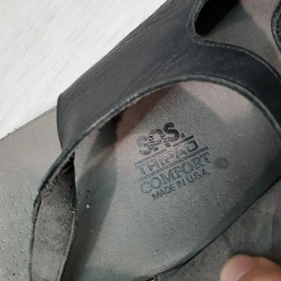 Sas Womens Comfort Tripad Leather Sandals shoes sz 9.5W Wide