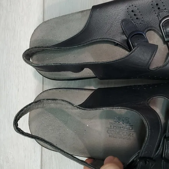Sas Womens Comfort Tripad Leather Sandals shoes sz 9.5W Wide