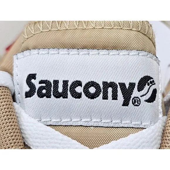 Saucony DXN Trainer Vintage Tan/Red Men's Running Shoes Size 8.5