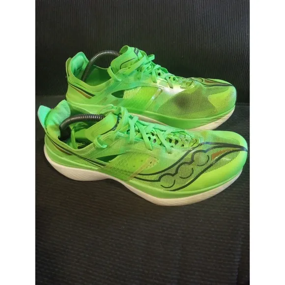 Saucony Endorphin Elite Carbon Plate Mens Size 11 Slime Green S20768 Used