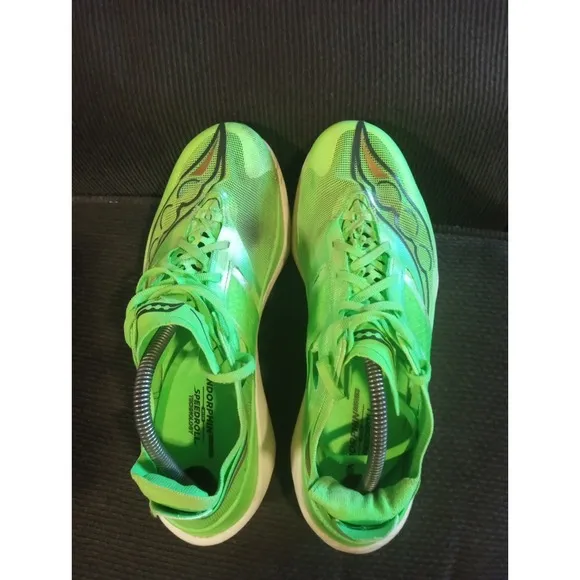 Saucony Endorphin Elite Carbon Plate Mens Size 11 Slime Green S20768 Used