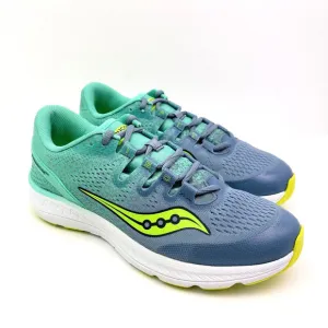 Saucony Freedom ISO Girls Size 6Y Womens Sz 7 Gray Green Running Sneaker Shoes
