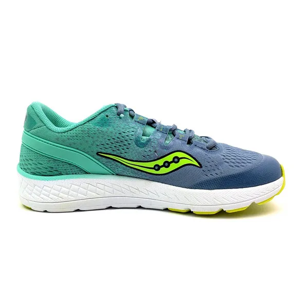 Saucony Freedom ISO Girls Size 6Y Womens Sz 7 Gray Green Running Sneaker Shoes
