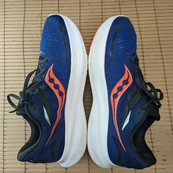 Saucony Mens Ride 15 S20729-16 Blue Running Shoes Sneakers Size 10.5