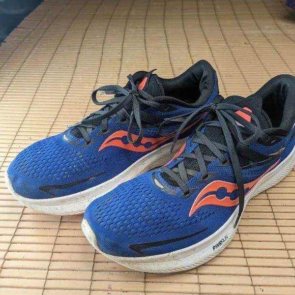 Saucony Mens Ride 15 S20729-16 Blue Running Shoes Sneakers Size 10.5
