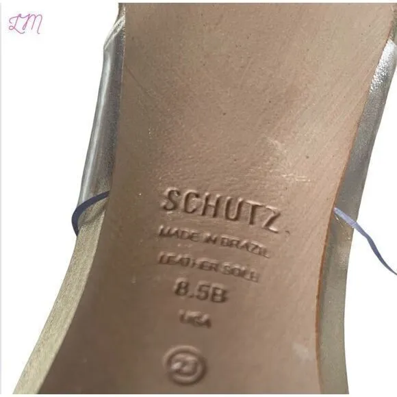 Schutz Revolve Ariella Heel Size‎ 8.5 Transparente Platina