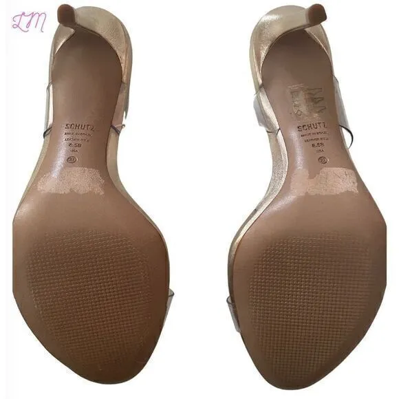 Schutz Revolve Ariella Heel Size‎ 8.5 Transparente Platina