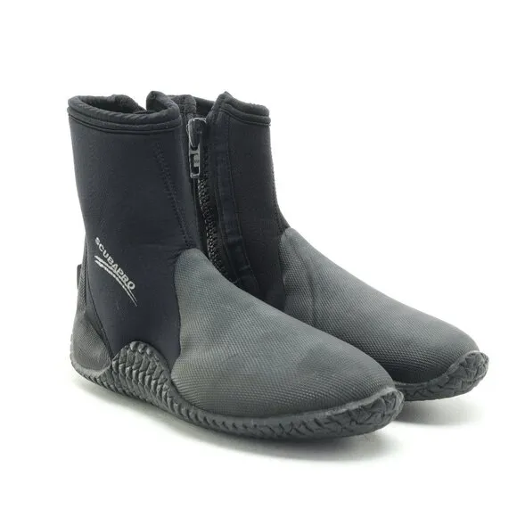 SCUBAPRO Neoprene Wet Suit Ankle-Zip Diving Boots M/8 Black