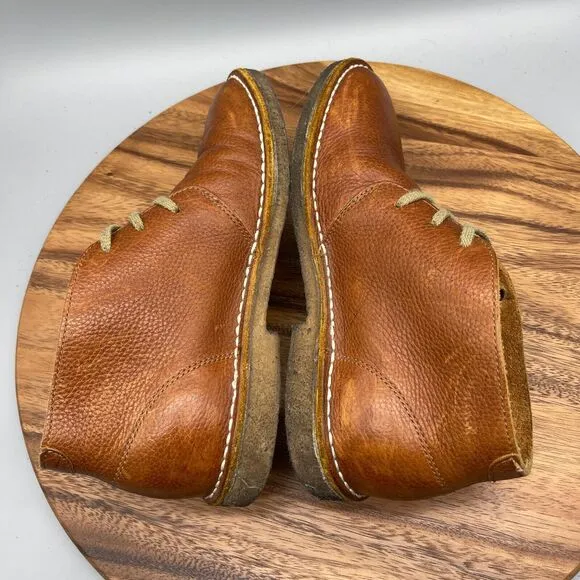 SeaVees 3 Eye Chukka Boots Mens 8 Brown Brass Leather Ankle Comfort Distressed