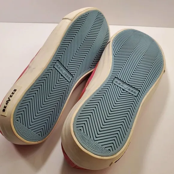 SeaVees Sunset Strip Cabana Sacriet Sneakers Pink Red Polka Dot Slip On, sz 9