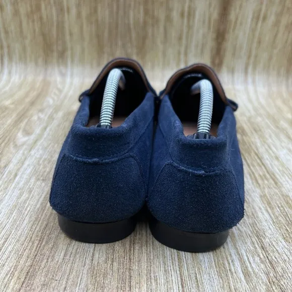 Shipton &amp; Heneage Penny‎ Loafers Women's Size 8 EU 39 Blue Suede Slip On Shoes